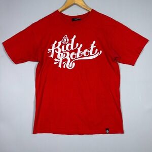 Kidrobot Graphic T-Shirt Mens Size Medium Red Streetwear Art Toy